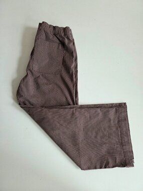 GAP Women's Straight Leg Pants Brown and White Pinstripe